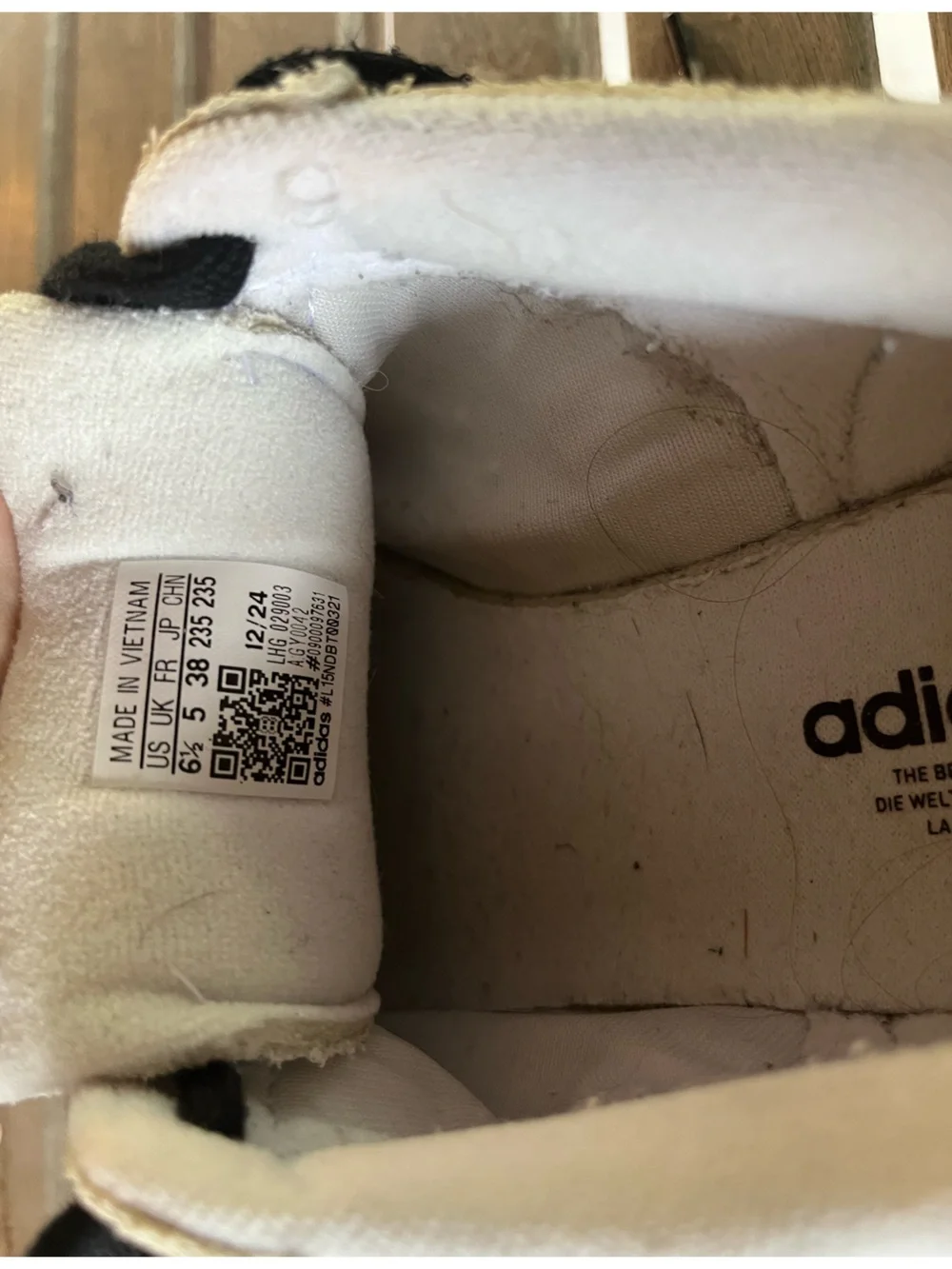 Women’s Adidas Campus Suede Sneakers Beige with Black Stripes